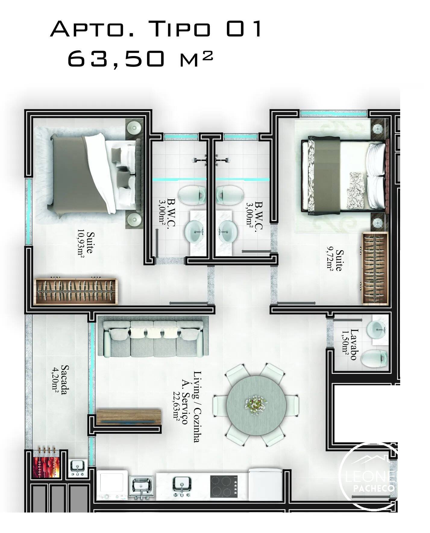 Apartamento, 2 quartos - Foto 14