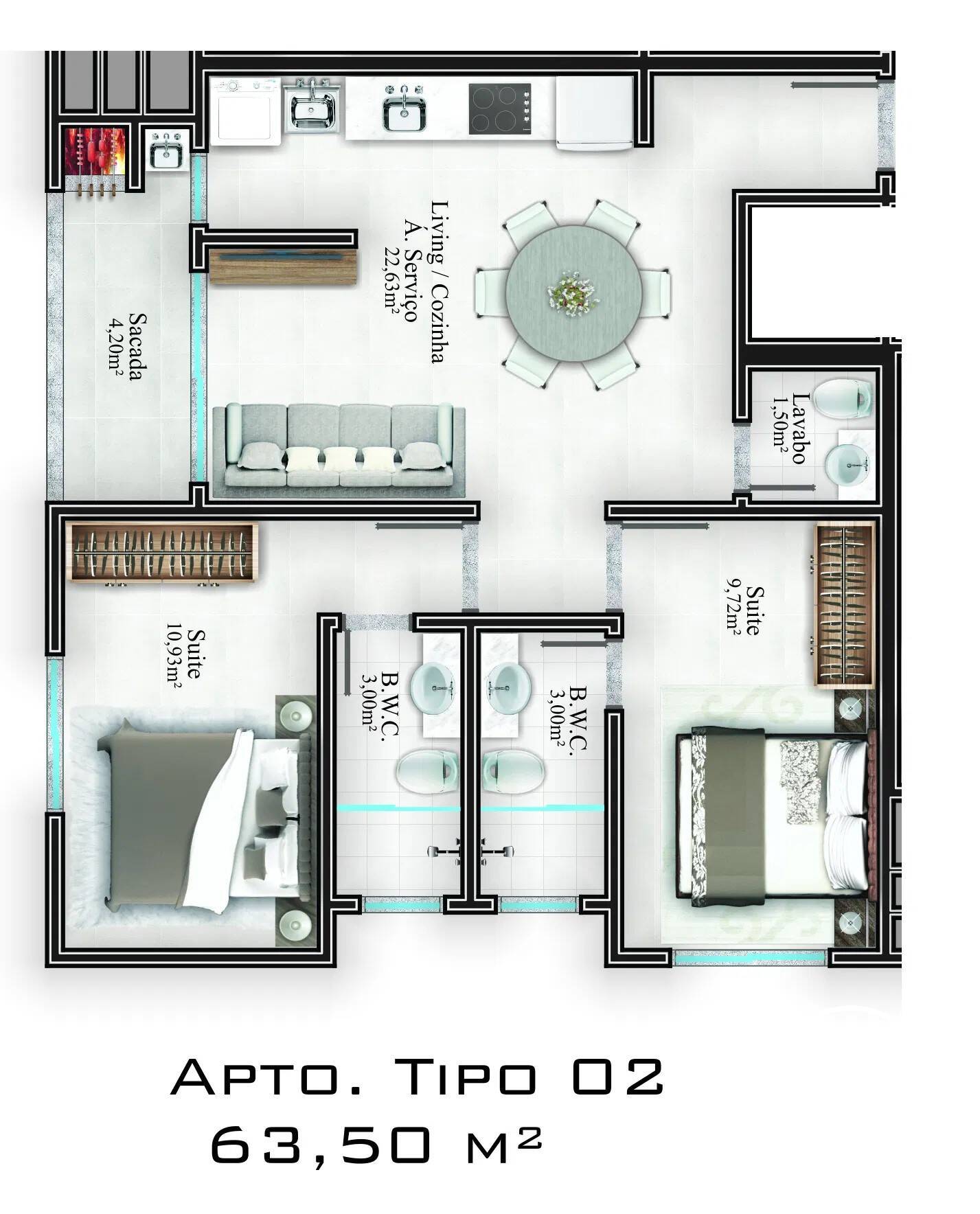 Apartamento, 2 quartos - Foto 15
